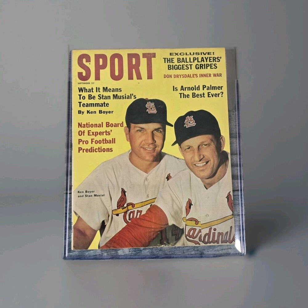 Sport Magazine September 1962 Ken Boyer & Stan Musial Cover MLB Baseball Vintage